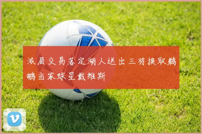 浓眉交易落定湖人送出三将换取鹈鹕当家球星戴维斯